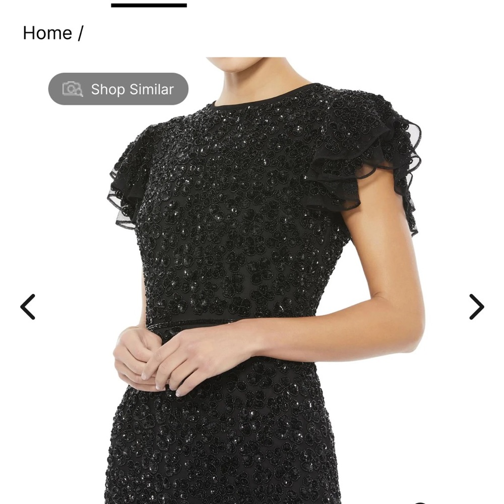 MacDugall flutter sleeve sequin sheath gown!  Absolutely stunning Size 6.